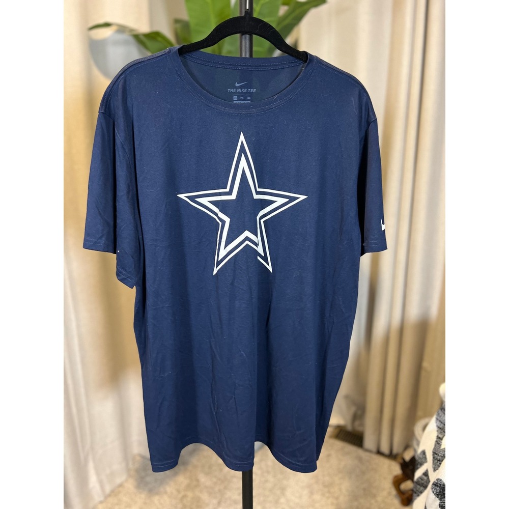 Nike Dallas Cowboys Mens 2XL Navy Blue Dri-FIT Graphic Star T-Shirt NFL